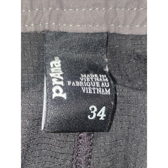 Prana Men’s Pant Grey Lightweight Jogger Pants Zip Fly Size 34 Square Texture - Picture 6 of 8